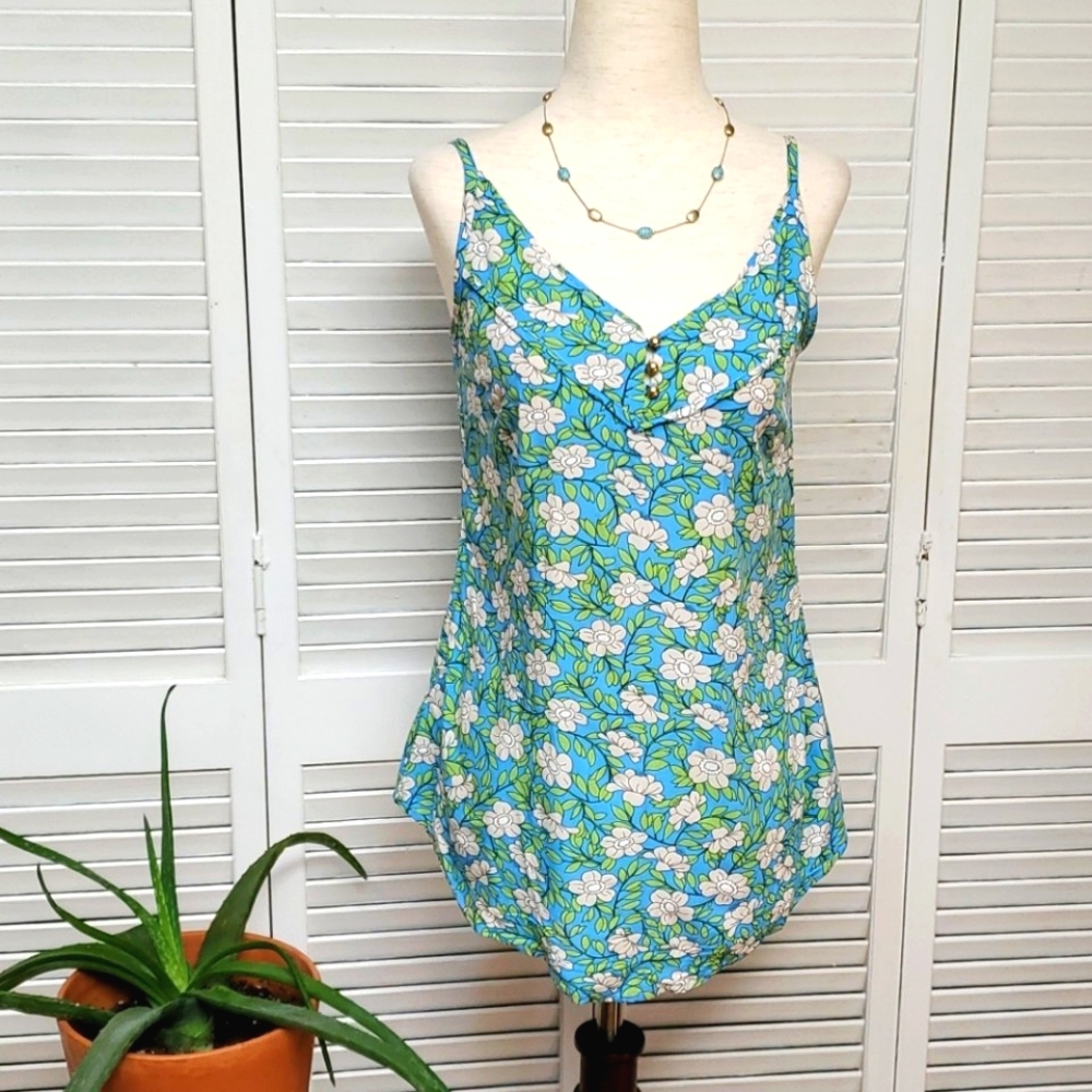 Cabi Size XS Cotton Wood Vine Floral Cami